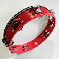 10-Inch Tambourine — Double Row Bells, 4 Colors Available - View 2