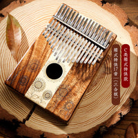 Hluru Sunflower Koa Wood Kalimba — 17 Key Thumb Piano KGT17 - View 3