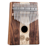 Hluru Sunflower Koa Wood Kalimba — 17 Key Thumb Piano KGT17 - View 2